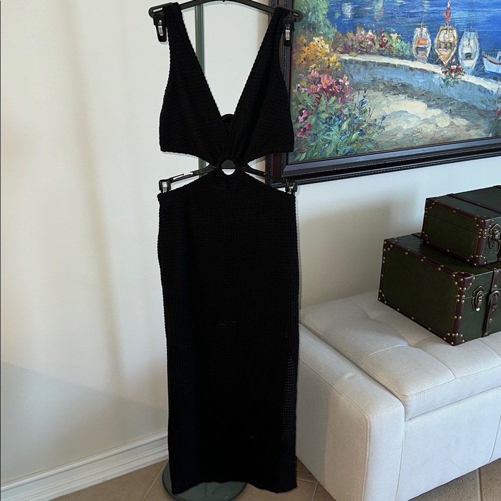 Knit Swim Coverup with Ring Detail
